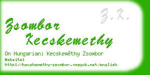 zsombor kecskemethy business card