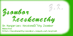 zsombor kecskemethy business card